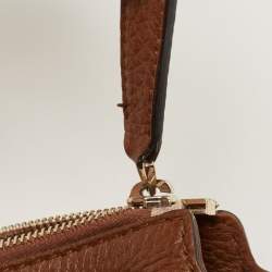 Pre Owned Gucci Brown/Beige GG Canvas and Leather Medium Bella Hobo