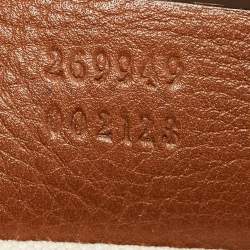 Pre Owned Gucci Brown/Beige GG Canvas and Leather Medium Bella Hobo