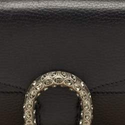 Pre Owned Gucci Black Leather Mini Dionysus Shoulder Bag