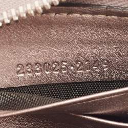 Gucci Metallic Lilac Guccissima Leather Zip Around Wallet
