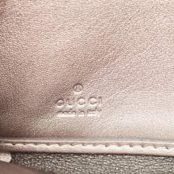 Gucci Metallic Lilac Guccissima Leather Zip Around Wallet