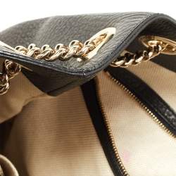 Pre Owned Gucci Black Leather Medium Soho Chain Shoulder Bag
