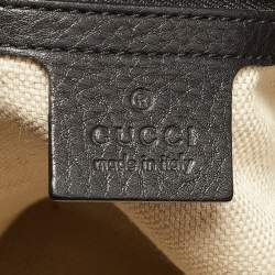 Pre Owned Gucci Black Leather Medium Soho Chain Shoulder Bag