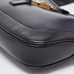 Pre Owned Gucci Black Leather Jackie O Hobo
