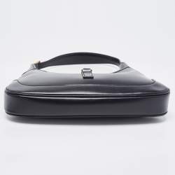Pre Owned Gucci Black Leather Jackie O Hobo