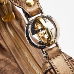 مملوكة مسبقًا حقيبة غوتشي متوسطة توينز GG جلد وكانفاس غوتشيسيما برونزية/ بيج