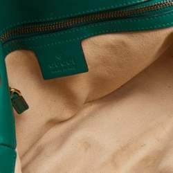 Gucci Green Matelasse Leather Small GG Marmont Shoulder Bag