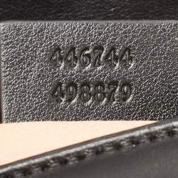 Pre Owned Gucci Black Matelassé Leather Mini GG Marmont Shoulder Bag