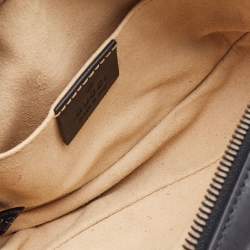 Pre Owned Gucci Black Matelass�é Leather GG Marmont Belt Bag