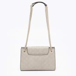Pre Owned Gucci Grey Guccissima Leather Small Emily Chain Shoulder Bag