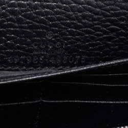 Gucci Black Leather Mini GG Marmont Chain Bag
