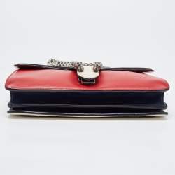 Pre Owned Gucci Tricolor Leather Medium Limited Edition Dionysus Crystals Shoulder Bag