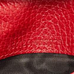 Gucci Red Leather GG Marmont Flap Card Case
