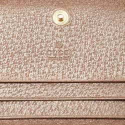 Gucci Brown GG Supreme Canvas and Leather Web Ophidia Card Case Wallet