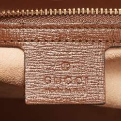 Pre Owned Gucci Brown/Beige GG Supreme Canvas and Leather Medium Web Jackie 1961 Tote