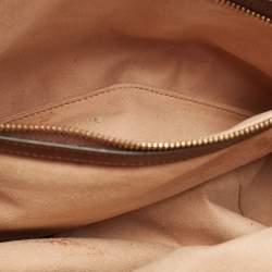 Pre Owned Gucci Brown/Beige GG Supreme Canvas and Leather Medium Web Jackie 1961 Tote