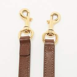 Pre Owned Gucci Brown/Beige GG Supreme Canvas and Leather Medium Web Jackie 1961 Tote