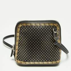 Pre Owned Gucci X Sega Black/Gold Leather Mini GUCCY Star Dome Crossbody Bag