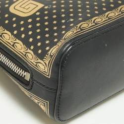 Pre Owned Gucci X Sega Black/Gold Leather Mini GUCCY Star Dome Crossbody Bag