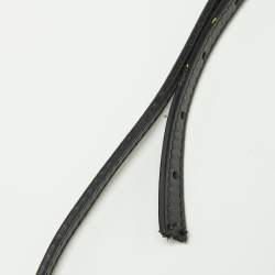 Pre Owned Gucci X Sega Black/Gold Leather Mini GUCCY Star Dome Crossbody Bag