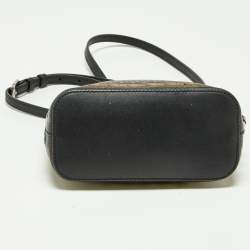 Pre Owned Gucci X Sega Black/Gold Leather Mini GUCCY Star Dome Crossbody Bag