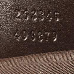 Pre Owned حقيبة يد توتس غوتشي بابوسكا رأسيه شوبينغ كبيرة جلد و كانفاس جي جي كريستال أبنوسي و بيج