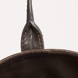 Pre Owned حقيبة يد توتس غوتشي بابوسكا رأسيه شوبينغ كبيرة جلد و كانفاس جي جي كريستال أبنوسي و بيج