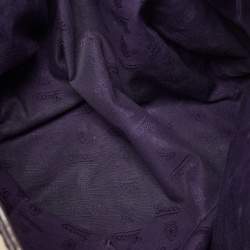 مملوكة مسبقًا حقيبة يد توتس غوتشي جولي جلد لامع وكانفاس GG بيج/بني فاتح بنمط ويب ودلاية 