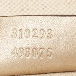 Pre Owned Gucci Gold Micro Guccissima Leather Tassel Zip Clutch