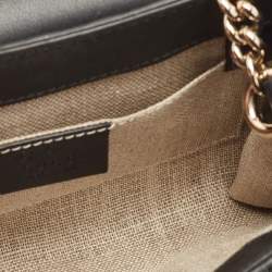 Pre Owned Gucci Black Microguccissima Leather Mini Emily Crossbody Bag