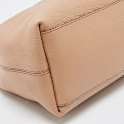 مملوكة مسبقًا حقيبة كتف غوشي سوهو جلد بيج متوسطة بسلسلة
