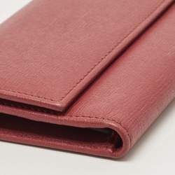 Gucci Pink Leather Interlocking G Continental Wallet