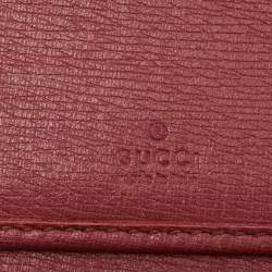 Gucci Pink Leather Interlocking G Continental Wallet