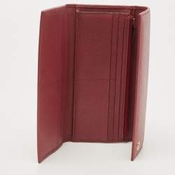 Gucci Pink Leather Interlocking G Continental Wallet