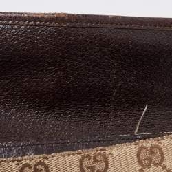 Pre Owned Gucci Beige/Brown GG Canvas and Leather Flight Belt Bag