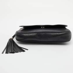 Pre Owned Gucci Black Leather Flap Soho Chain Shoulder Bag