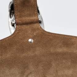 Gucci Beige GG Supreme Canvas and Suede Small Dionysus Floral/Bee Applique Shoulder Bag