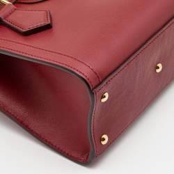 Pre Owned Gucci Red Leather Mini Diana Tote
