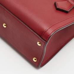Pre Owned Gucci Red Leather Mini Diana Tote