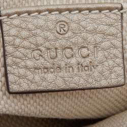 Gucci Metallic Leather Soho Flap Chain Crossbody Bag