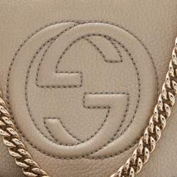 Gucci Metallic Leather Soho Flap Chain Crossbody Bag