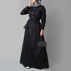 Pre Owned Gucci Black Satin Vintage Baguette Bag