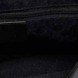 Pre Owned Gucci Black Satin Vintage Baguette Bag