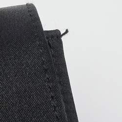 Pre Owned Gucci Black Satin Vintage Baguette Bag