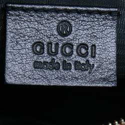 Pre Owned Gucci Black Suede and Leather 1973 Flap Shoulder Bag