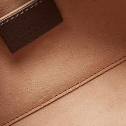 Pre Owned Gucci Beige GG Supreme Canvas and Leather Mini Ophidia Crossbody Bag