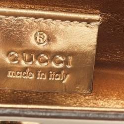 Gucci Gold Patent Leather Buckle Continental Wallet