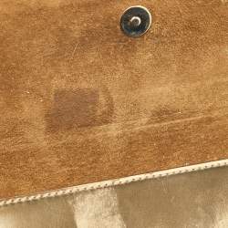 Gucci Gold Patent Leather Buckle Continental Wallet