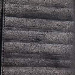 Gucci Black Guccissima Leather Zip Around Continental Wallet