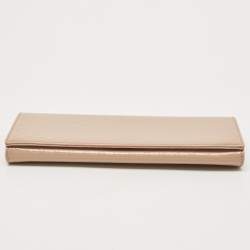 Gucci Beige Microguccissima Patent Leather Small Broadway Clutch